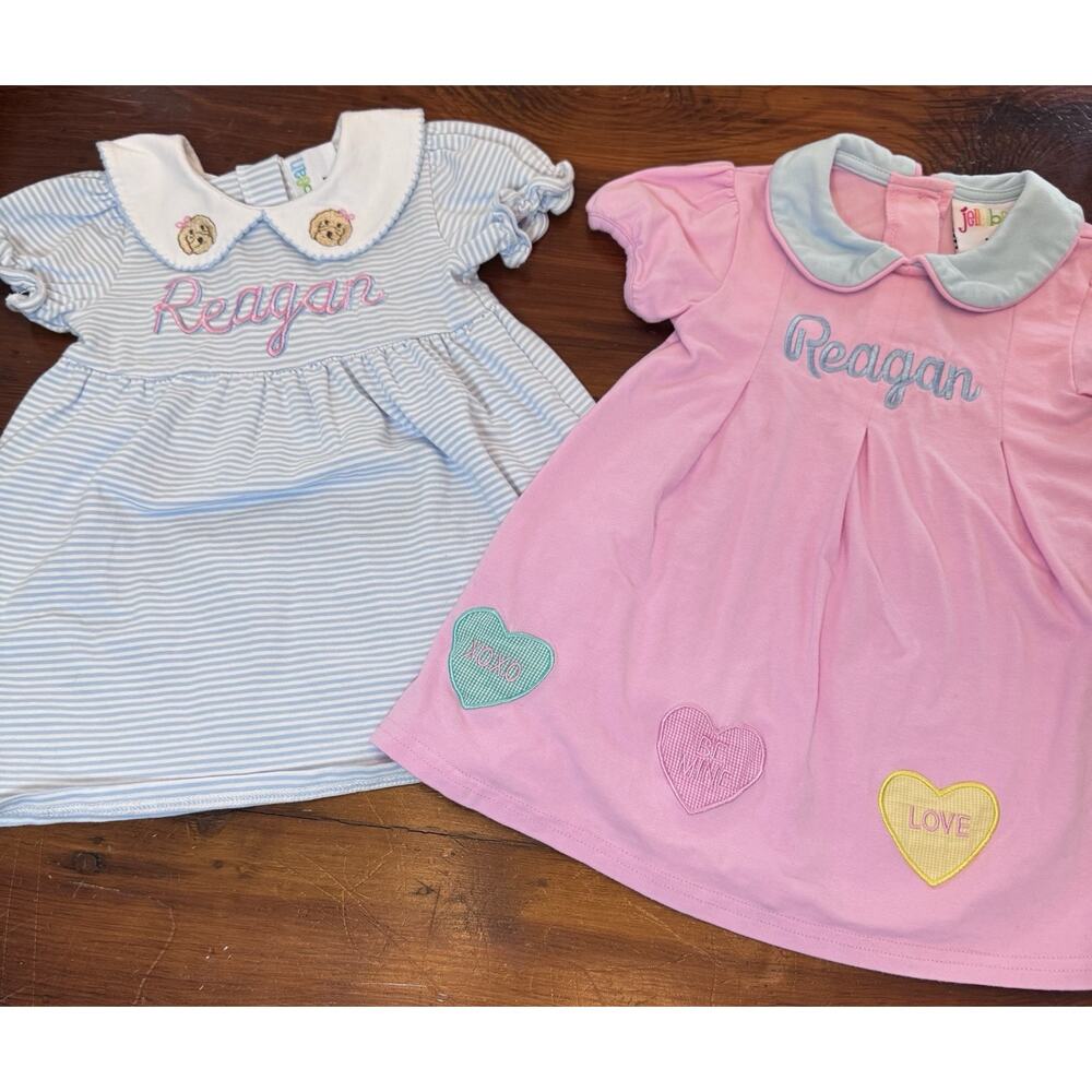 Jellybean by Smock Candy Charlotte Dresses "Reagan" Embroidery Cotton 18 Months